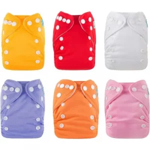 Couches En Tissu Couches Réutilisables Lavables Bébé Maille 6pcs