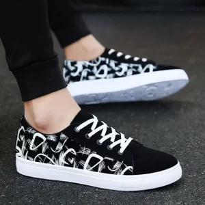 Baskets Design De Mode Pour Homme Couleur Noire