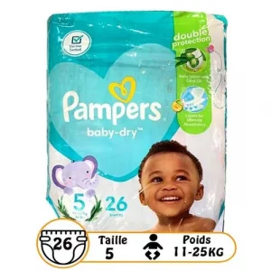 Pampers Baby Dry Taille 5 (11 À 25 Kg) Pampers 26 Couches