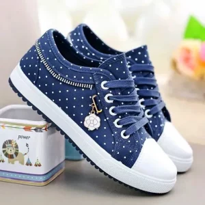 Chaussures En Maille Denim  À La Mode Femmes, Design En Toile