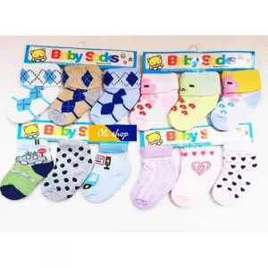 Lot De 12 Paires De Chaussons Pour Bébé- Multicolore