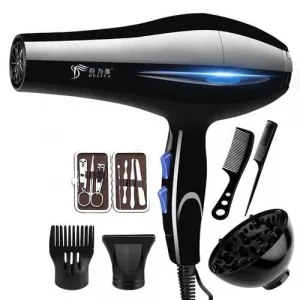 Sèche-cheveux Professionnels 2200W Vent Chaud Et Froid + 6 Cadeaux